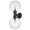 Z-Lite Laurent Outdoor Wall, 2-Light, 12 In.W x 13 In.L x 30 In.H, Black/Clear Seedy 599B2-BK - alternate 3